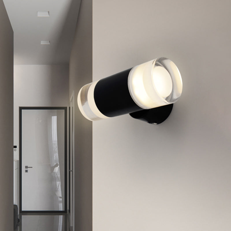 Avtoit | Metal tube wall light Minimalist 2 heads wall-mounted light in black for the living room
