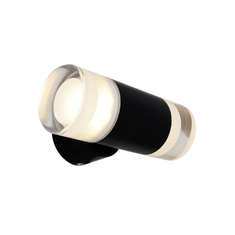 Avtoit | Metal tube wall light Minimalist 2 heads wall-mounted light in black for the living room