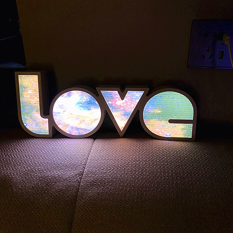 Avtoit | Modern Art Deco waterproof PS LOVE letters LED table lamp for the bedroom
