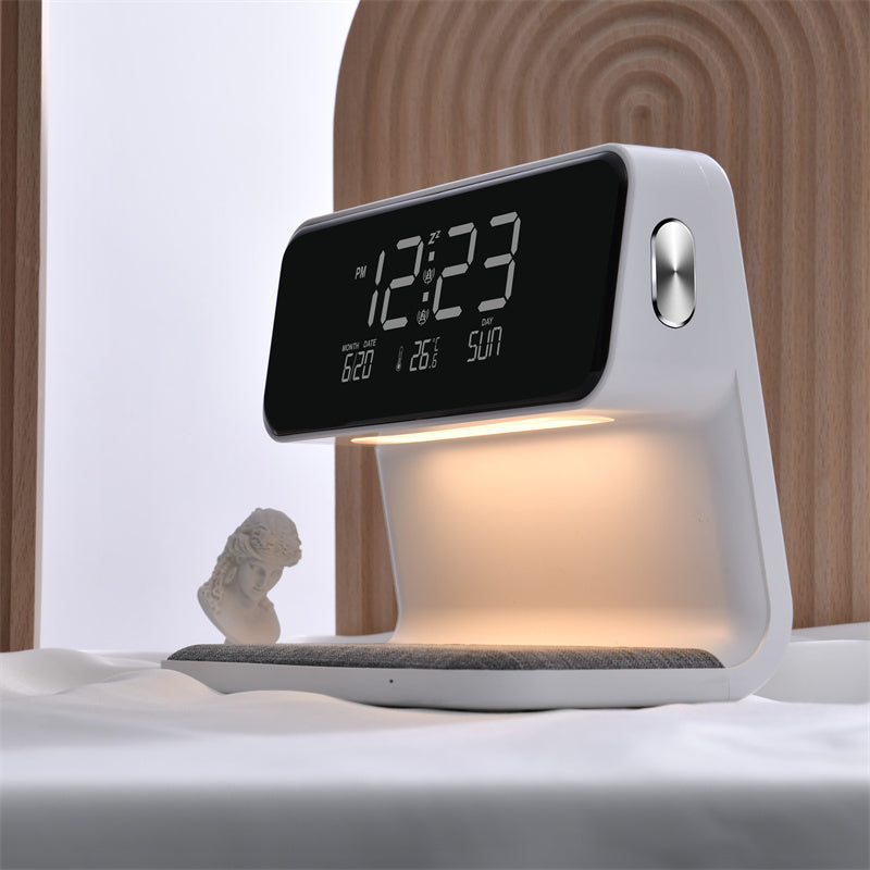 Avtoit | 3-in-1 Bedside Lamp with Wireless Charger – LCD Alarm Clock & Touch Dimmable LED Table Lamp