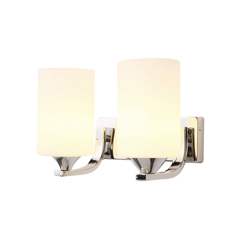 Avtoit | Chromatic Cylindrical Wall Lamp Modernist 2 Heads Milk Glass Wall Mount Lighting