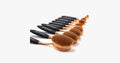 Avtoit | Black and Gold Oval Brush Set