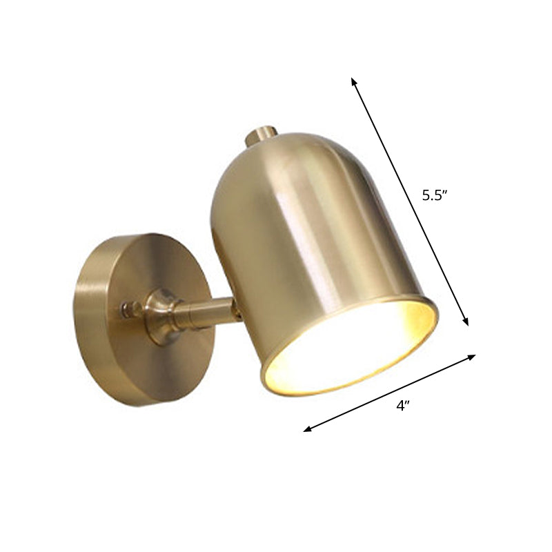 Avtoit | Modern 1 Light Wall Lighting Golden Dome LED Wall Lamp with Metal Shade for Bathroom