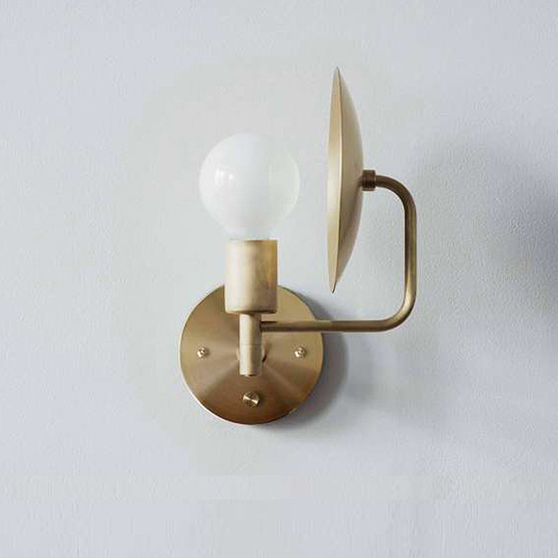 Avtoit | Modern Bare Bulb Metal Wall Lamp 1 Head LED Wall Light Fixture in Gold for the Living Room