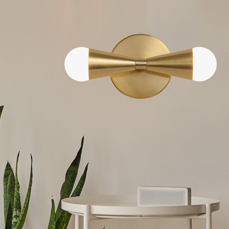 Avtoit | Metallic Extendable Wall Light Minimalism 2 Lights Brass Wall Lighting Idea for Living Room