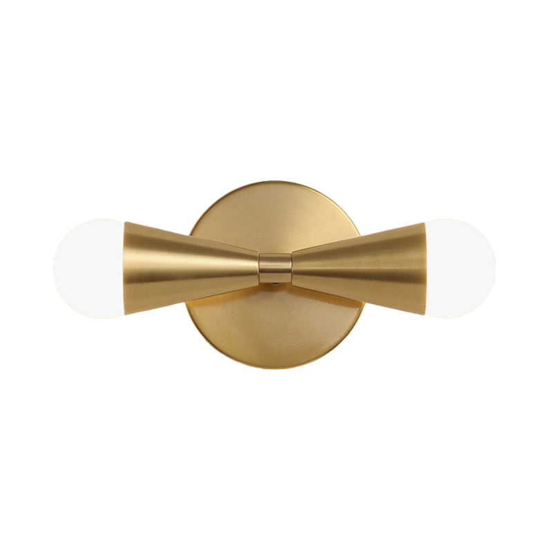 Avtoit | Metallic Extendable Wall Light Minimalism 2 Lights Brass Wall Lighting Idea for Living Room