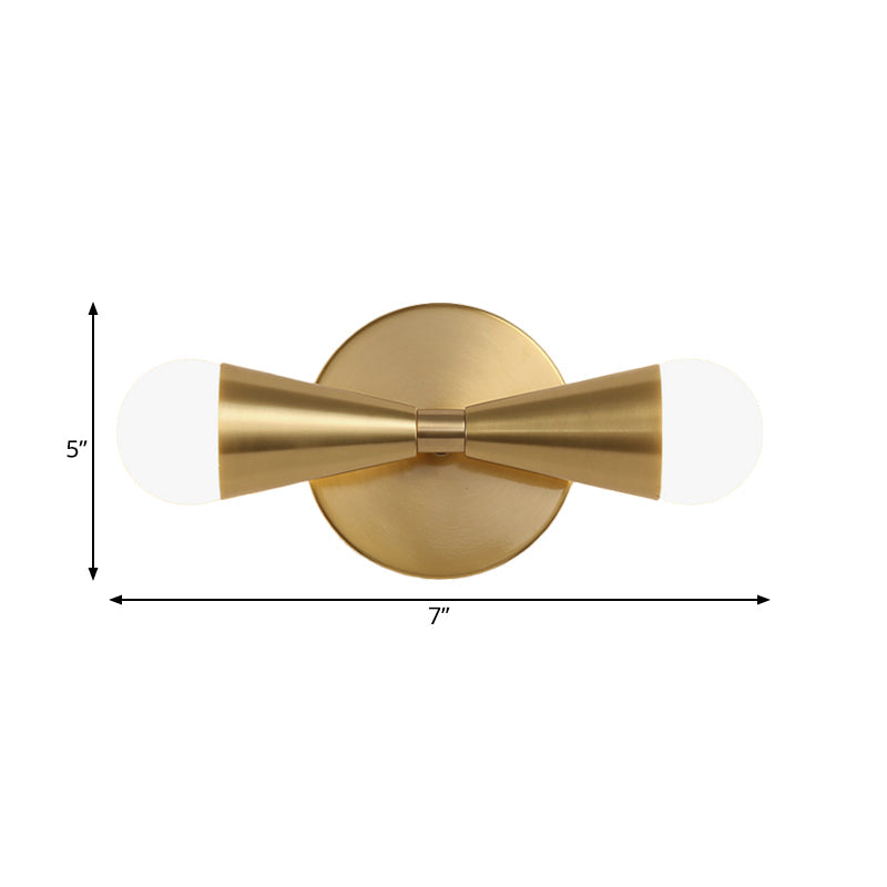 Avtoit | Metallic Extendable Wall Light Minimalism 2 Lights Brass Wall Lighting Idea for Living Room