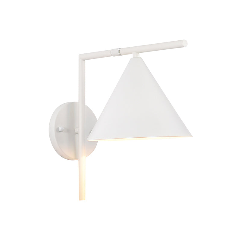 Avtoit | Conical Wall Application Lighting Contemporary Metal 1 Head Black/White/Gold Wall Lamp for Bedroom