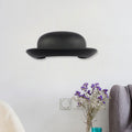 Avtoit | LED Bedroom Wall Light Modernism Black Wall Lighting with Hat Metal Shade in Warm/Natural Light