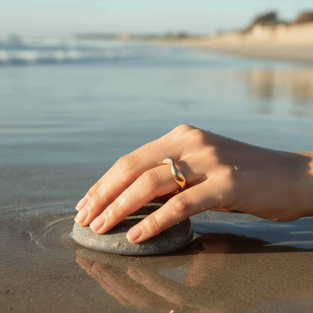 Avtoit | Adjustable Ring with Ocean Design