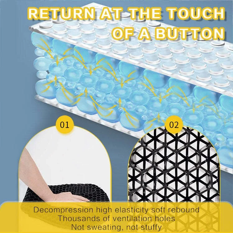 Avtoit | HoneyRide – 3D Honeycomb Shock-Relief Motorcycle Seat Cushion
