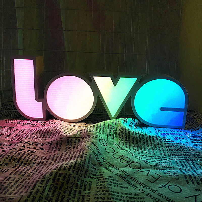 Avtoit | Modern Art Deco waterproof PS LOVE letters LED table lamp for the bedroom