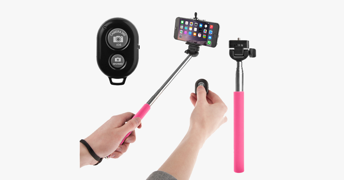 Avtoit | Selfie stick with remote control Bluetooth trigger – Take photos like never before!