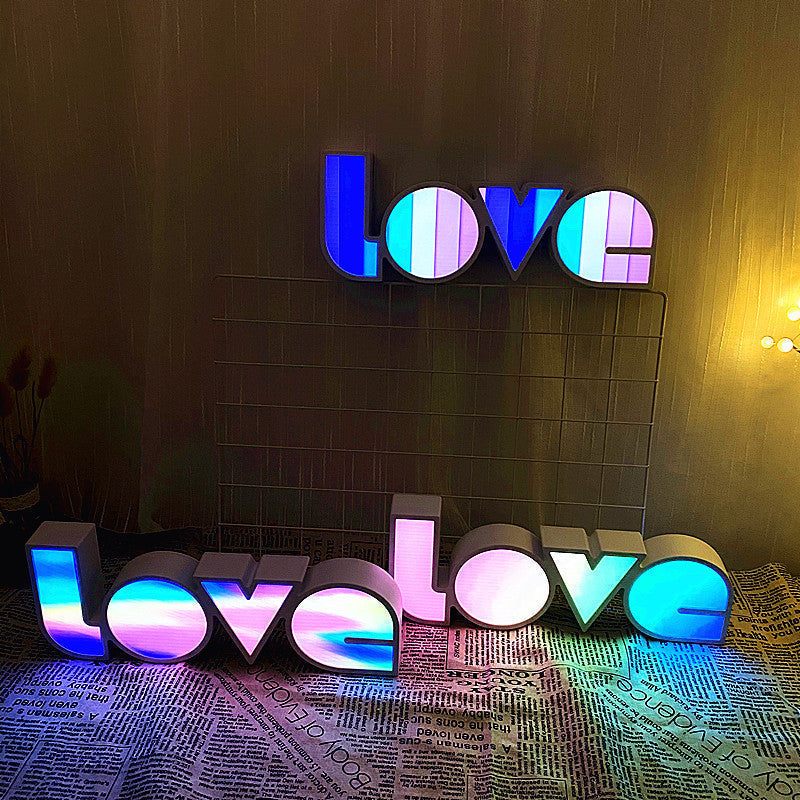 Avtoit | Modern Art Deco waterproof PS LOVE letters LED table lamp for the bedroom