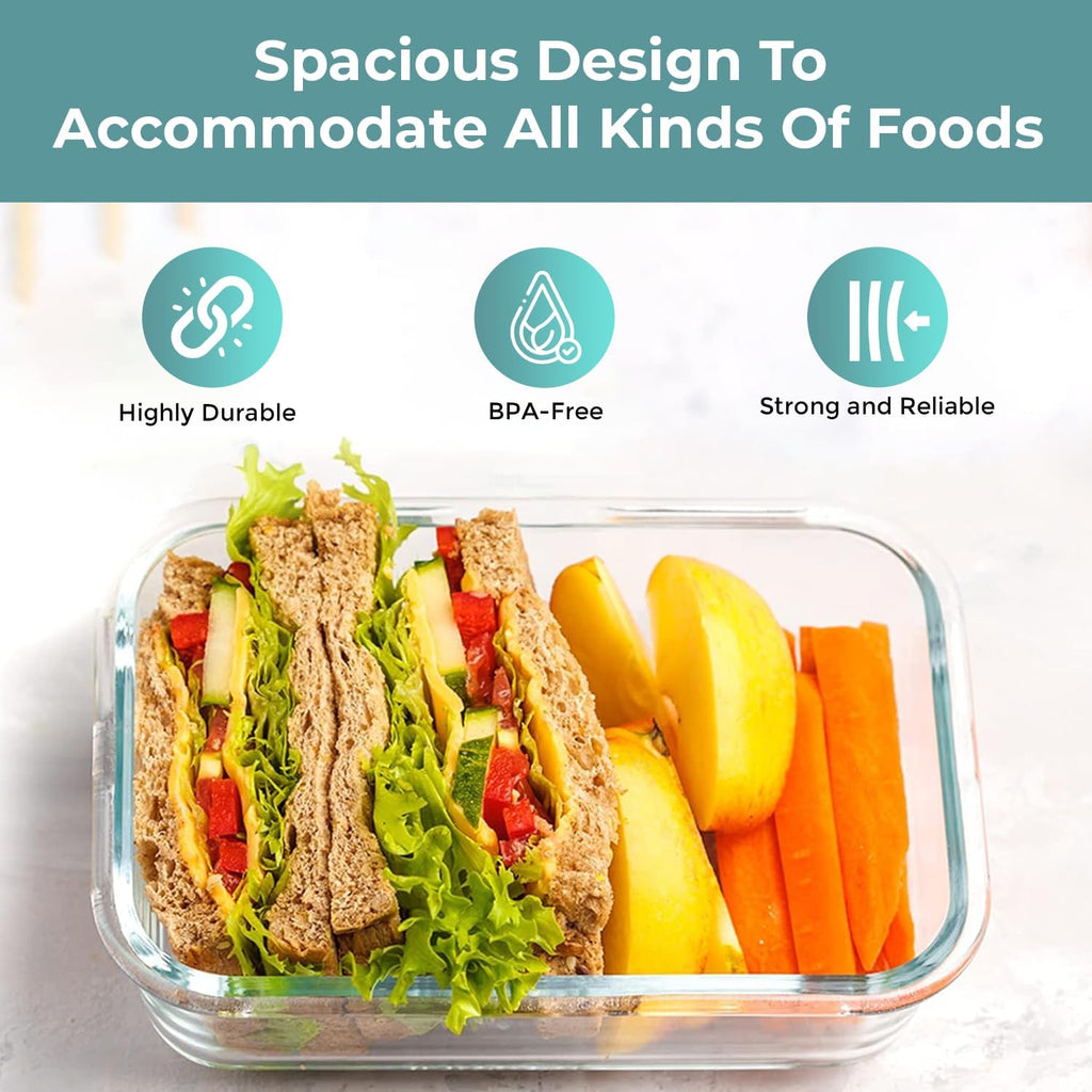 Avtoit | 8-piece set of glass food storage containers with lids