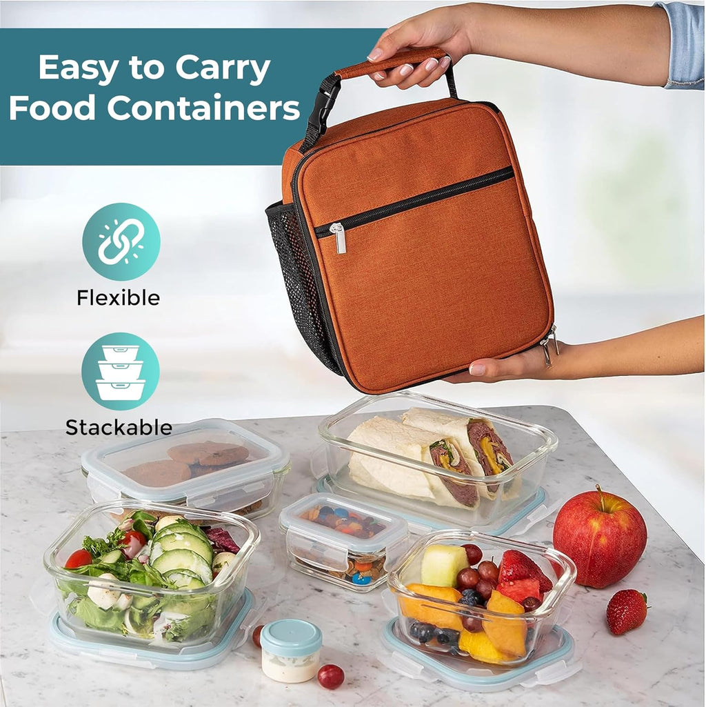 Avtoit | 8-piece set of glass food storage containers with lids