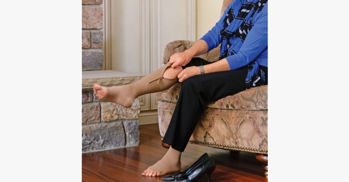 Avtoit | Unisex Zipper Compression Socks with Open Toe – Relaxation with Every Step!