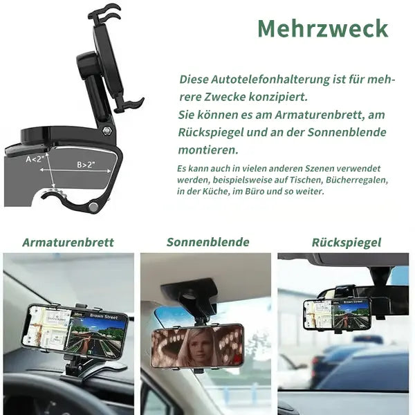 Avtoit | 360° Redatable car phone holder – safely & flexibly mountable