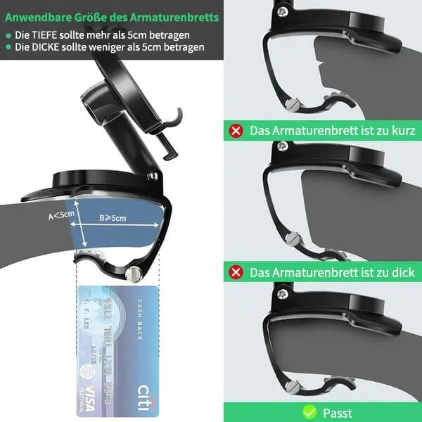 Avtoit | 360° Redatable car phone holder – safely & flexibly mountable