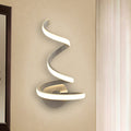 Avtoit | LED Dining Room Wall Light Modernist White Wall Mounted Lamp with Spiral Acrylic Shade
