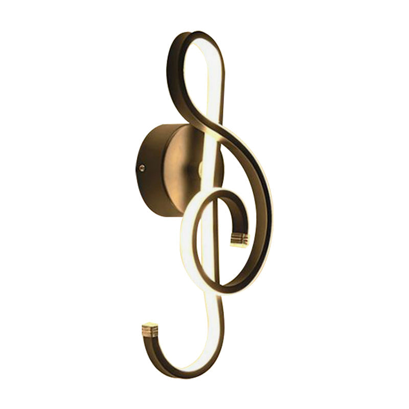 Avtoit | LED Nightstand Wall Lamp Contemporary White/Black/Coffee Wall-mounted Lighting with Spiral-shaped Acrylic Shade, Warm/White Light