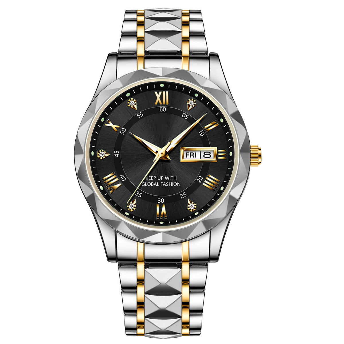 Avtoit | Waterproof Luminous Stainless Steel Two-tone Quartz Men's Watch