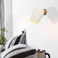 Avtoit | Dome Wall Light with White Metal Shade 1 Light Nordic Wall Lighting for Nightstand