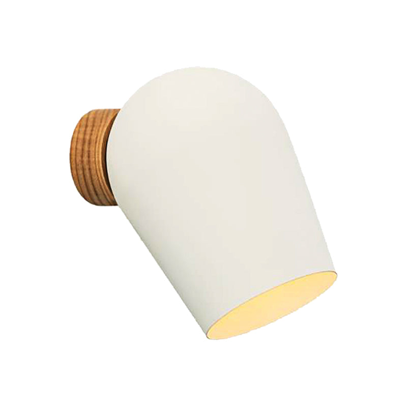 Avtoit | Dome Wall Light with White Metal Shade 1 Light Nordic Wall Lighting for Nightstand