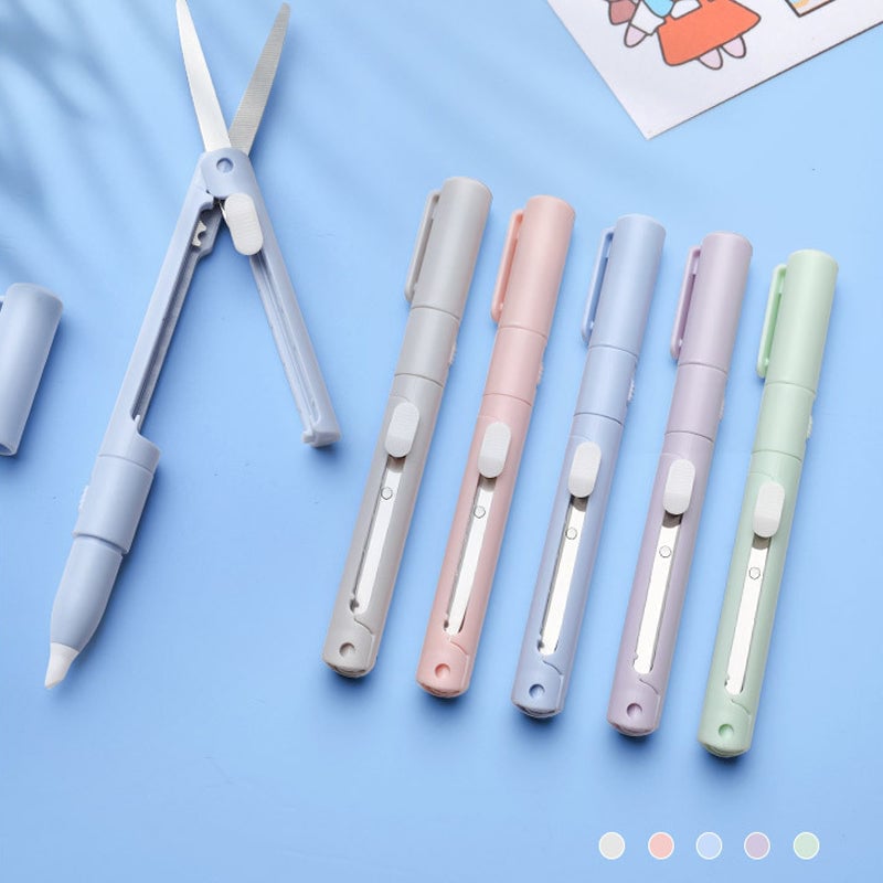 Avtoit | Mini Folding Pen Scissors Graving Knife for Kids