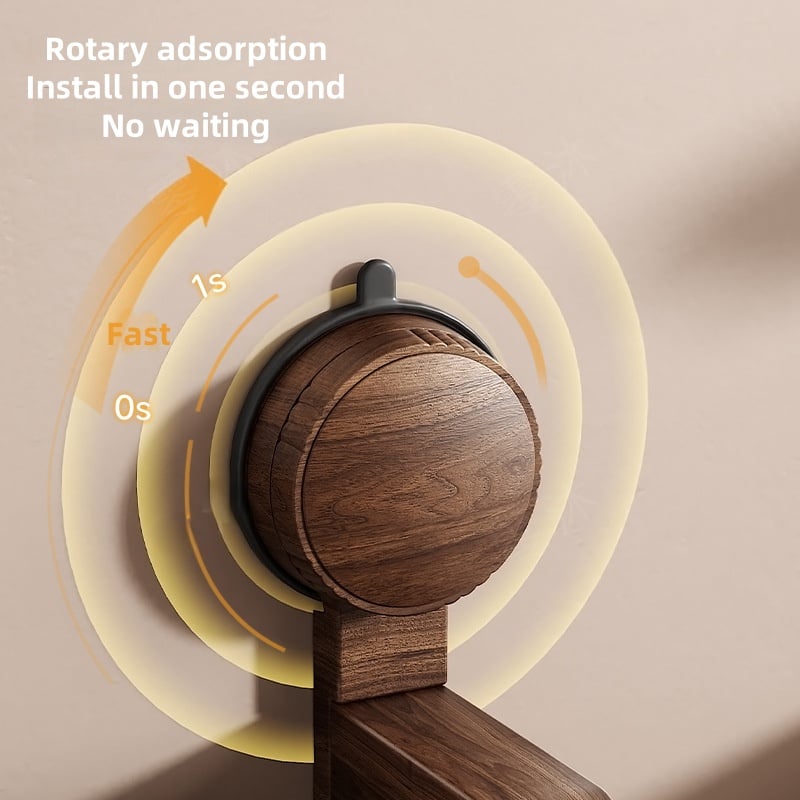 Avtoit | Suction Cup Walnut Paper Towel Holder