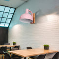 Avtoit | Barn Shade Wall Mount Light Nordic Metal 1 Head 7.5" B White/Pink/Blue/Green Wall Lighting Fixture for Bedroom Nightstand