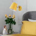 Avtoit | Conical Wall Lamp Macaron Metallic 1 Light Pink/Yellow/Blue Wall Light for Balcony, 5" B