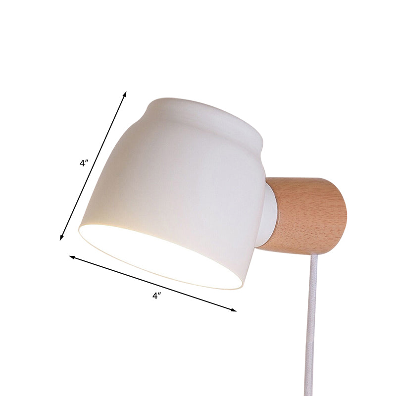 Avtoit | Electrified Wall Lamp Modern Metal 10 cm B 1 Bulb Black/Gray/White Wall Light Sconces for Bedroom