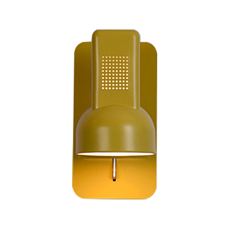 Avtoit | Black/Yellow Barn Wall Light Equipment Adjustable Modernist Metal 1 Light Wall Lamp for Living Room, 4" B