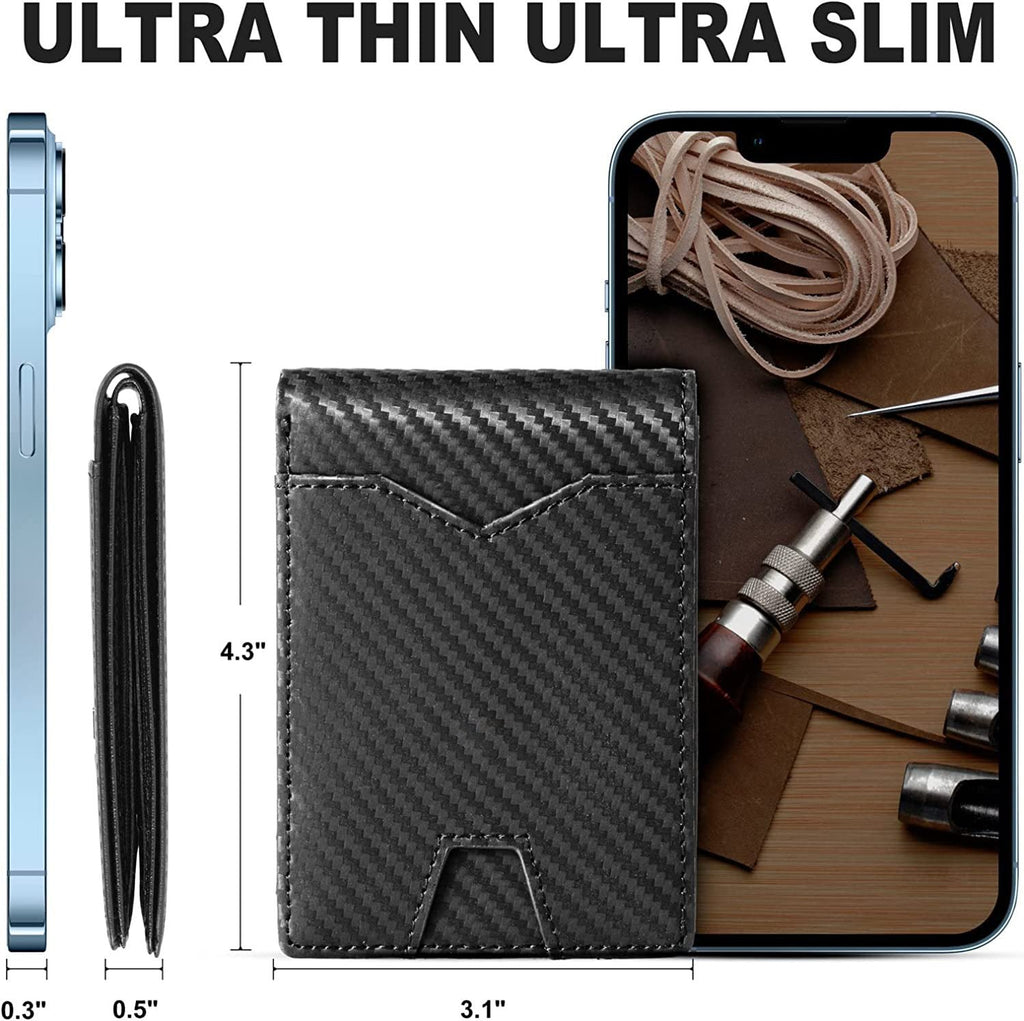 Avtoit | Men’s Slim RFID Wallet | Leather Card Holder | Black