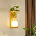 Avtoit | Barrel/Globe Opal Glass Up/Down Light Simple 1 Light Living Room LED Wall Mount Lighting in Wood