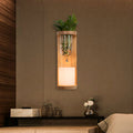 Avtoit | Cylinder Living Room Wall Lamp Industrial Opal Glass 1 Light Wood LED Wall Light Lighting Fixture