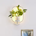 Avtoit | Round/Oval Bedroom Wall Lighting Industrial Metal 1 Lamp Black/White LED Wall Lamp Wall Lamp in Warm/White/3 Color Light