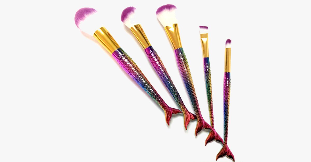 Avtoit | Mermaid Brush Set with 5 Brushes - Gives you the look you desire!
