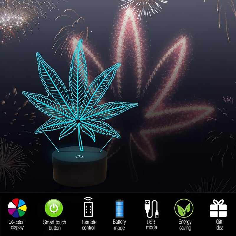 Avtoit | GlowBud - 3D Hemp Leaf Lamp