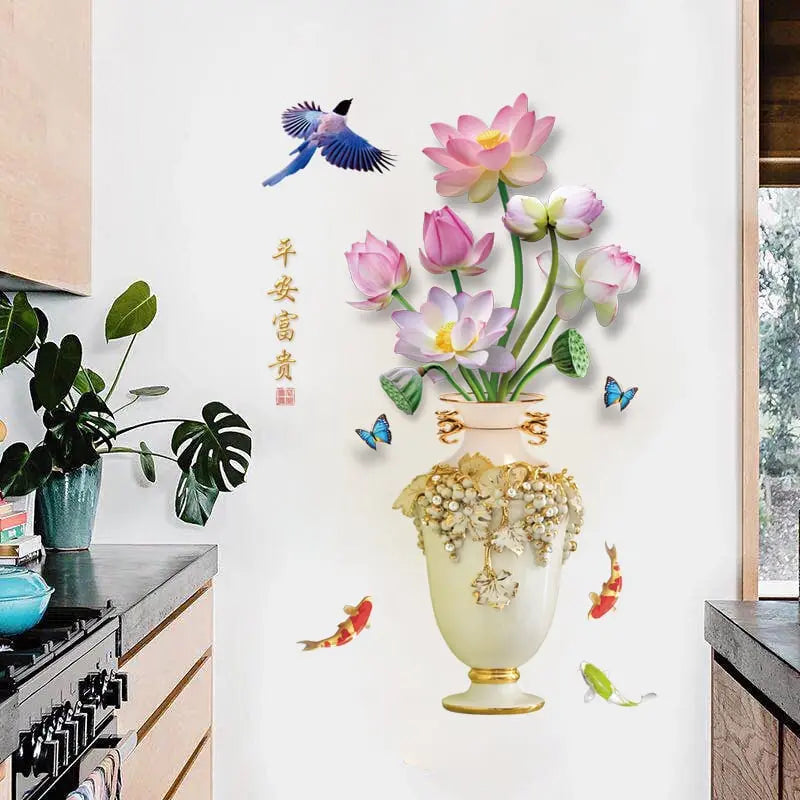 Avtoit | 3D Wall Sticker Vase – Large Decor Made of Eco-Friendly PVC