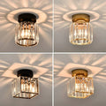 Avtoit | Modern Crystal Ceiling Light with Gold and Black Accents – Stylish Lighting for Your Home