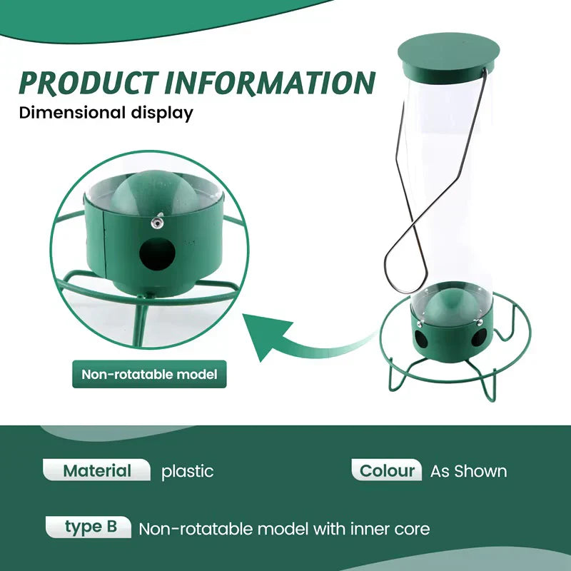 Avtoit | Squirrel Proof Bird Feeder | Heavy-Duty Metal, Multi-Feeding Ports & Ideal for Backyard Birdwatching