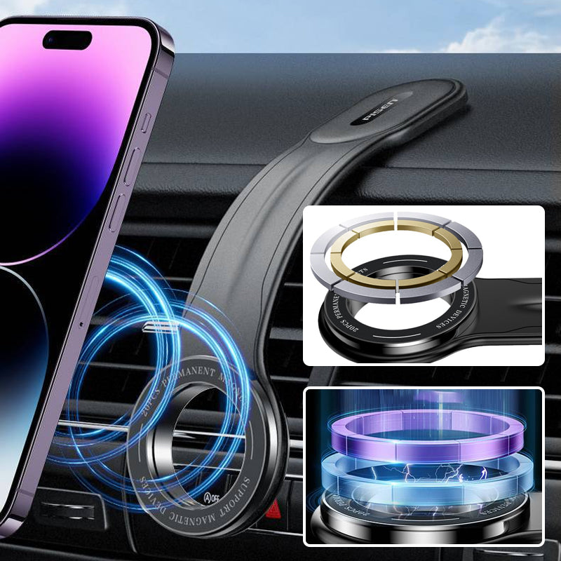 Foldable Magnetic Phone Holder with 360-Degree Rotation