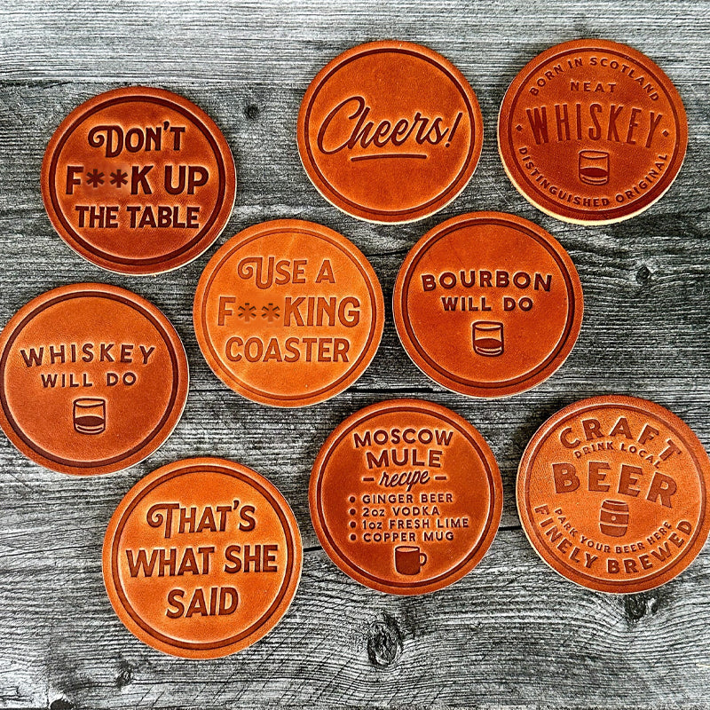 Avtoit | Funny Leather Coasters