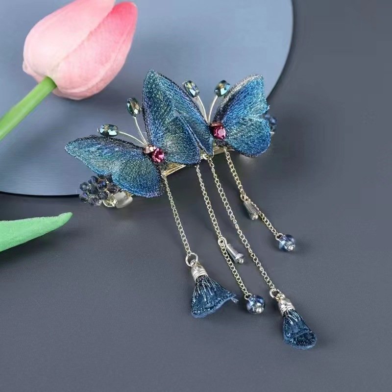 Avtoit | Temperament Butterfly Rhinestone Tassel Hair Clip