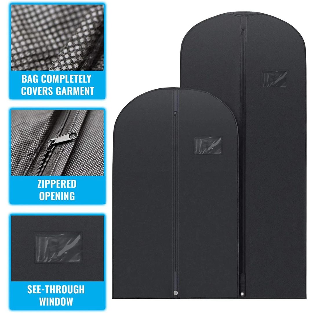 Avtoit | 5 Premium Garment Bags - With Transparent Window, Water-Repellent - 40"/54" Inches