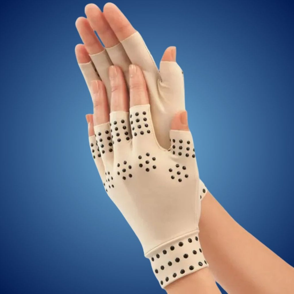 Avtoit | Fingerless Gloves for Arthritis & Pain Relief - Magnetic Compression for Improved Circulation and Reduced Swelling