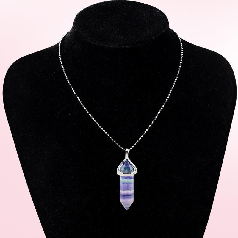 Avtoit | Rainbow Fluorite Pendant Necklace