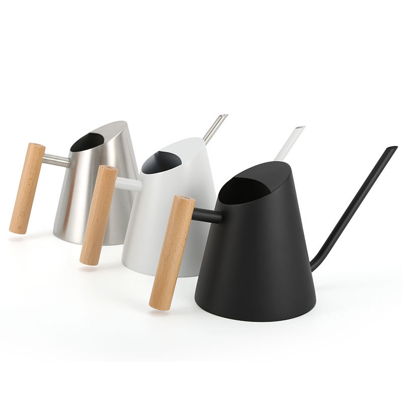 Avtoit | Modern watering can with wooden handle – Stylish watering can for plants in the garden
